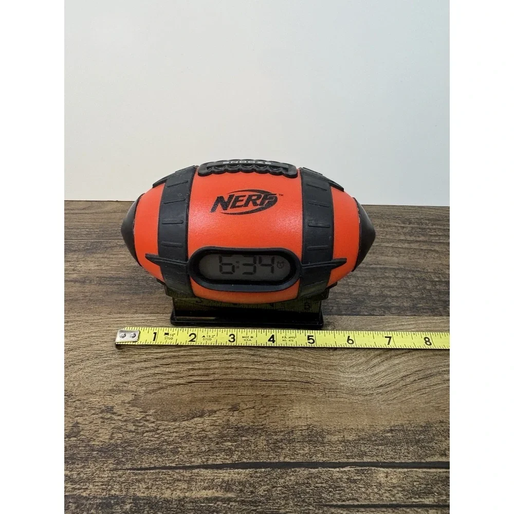 Nerf Touchdown Football Alarm Clock Hasbro Black & Red NFL Authentic Sounds